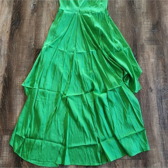 Retrofete Margot Dress Green Size Medium Silk Blend Open Back NWT - Picture 10 of 14